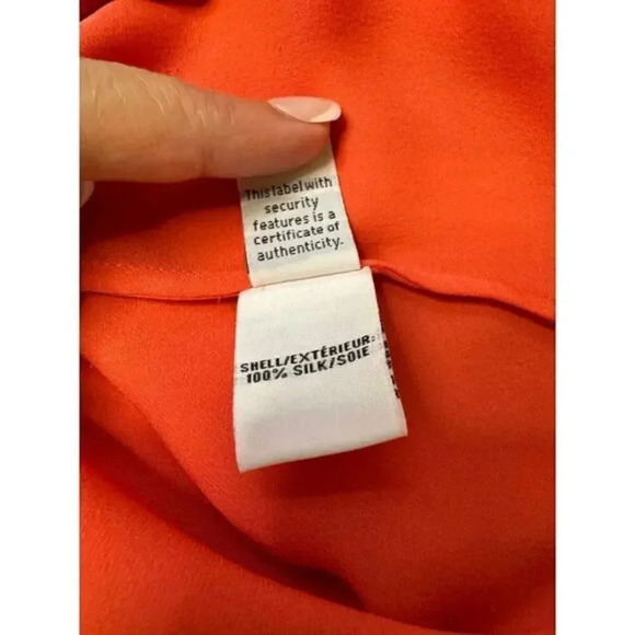 DVF | Elegant Coral Halter Top with Ruffle Hem | Summer Chic Sleeveless Blouse - Picture 5 of 8